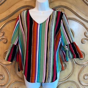 Cute Blanket stripe blouse! Cinco de Mayo!